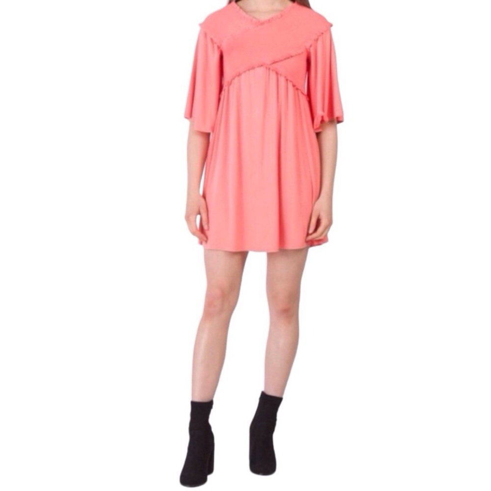 Nitt by Flying Tomato Criss Cross Above the Knee Dress (NWOT) (Size: Small)